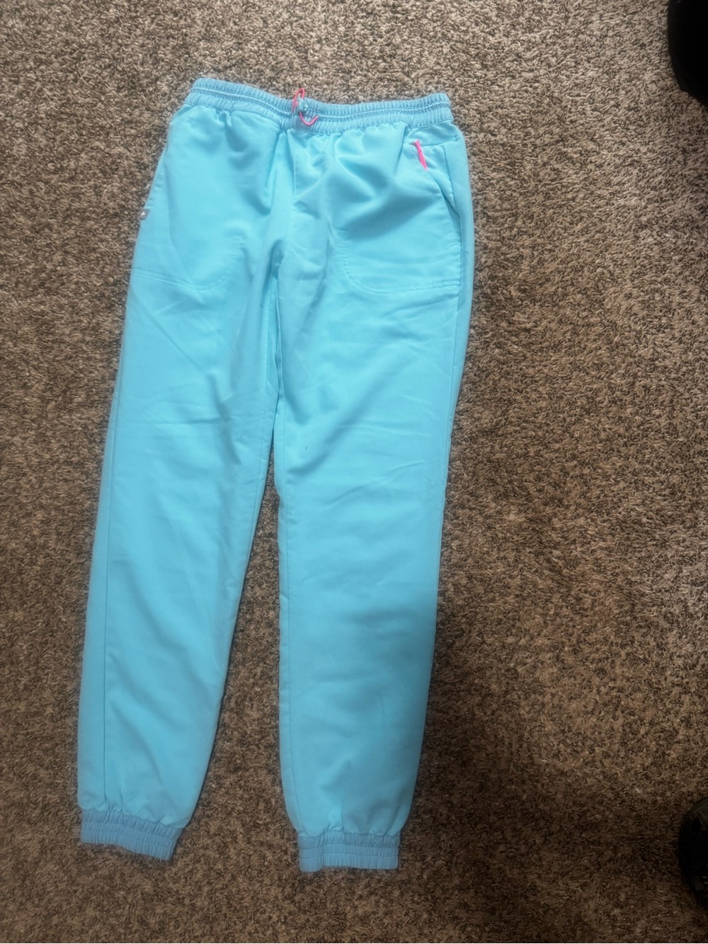 Figs Neon Blue joggers size small